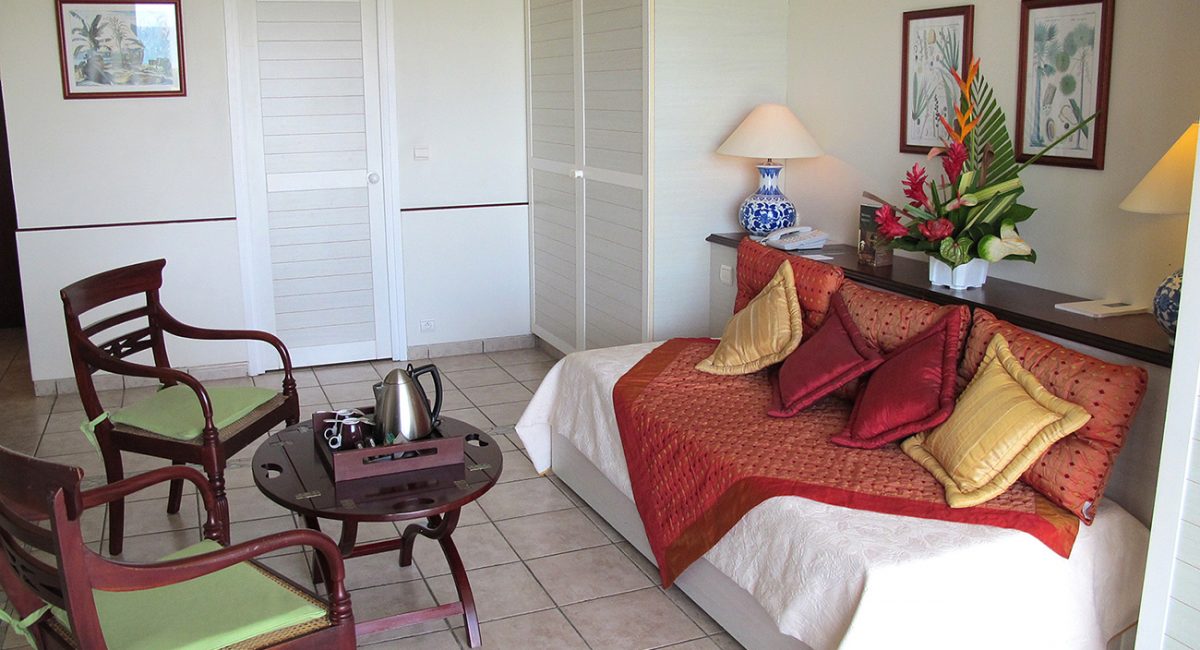 Chambre de l'Auberge de la Vieille Tour Hotel 4 étoiles en Guadeloupe 