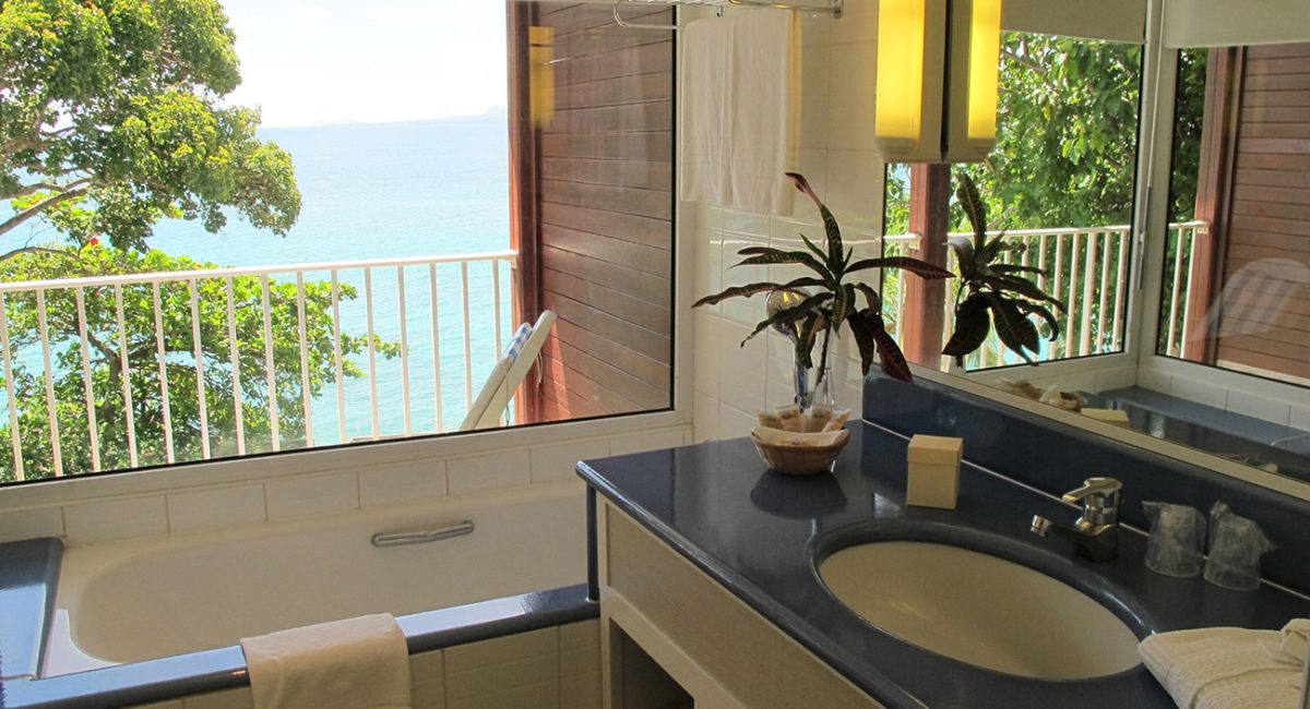 Bathroom of  4 Stars Hotel Auberge de la Vieille Tour located in Guadeloupe at Le Gosier