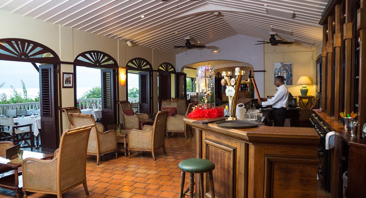 Lobby of 4 Stars Hotel Auberge de la Vieille Tour located in Guadeloupe at Le Gosier